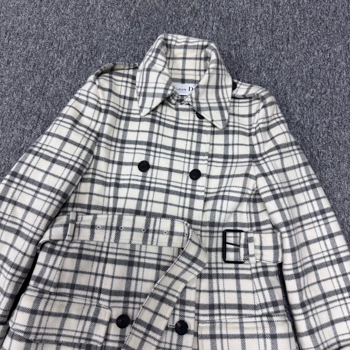 Dior Wool Plaid Coat