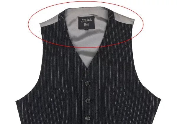 Jean Paul Gaultier Vintage Black Line Design Vest