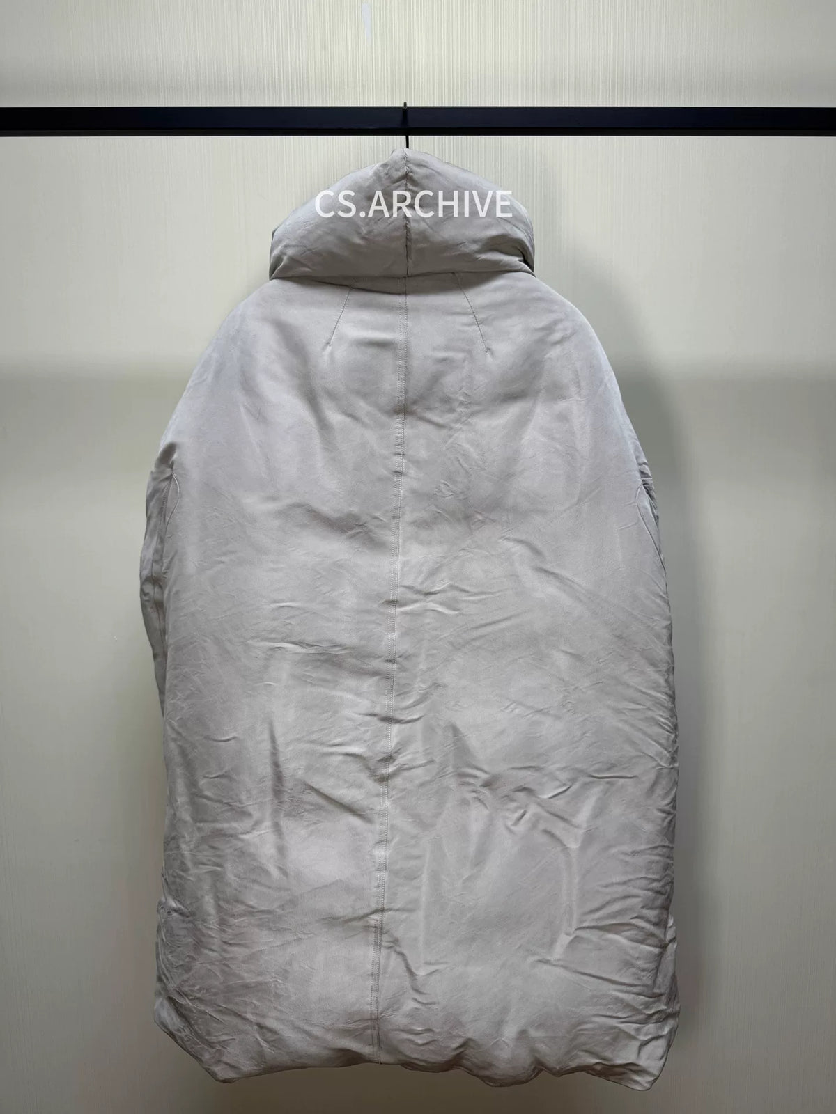 Rick Owens Asymmetric Placket Down Suede Coat