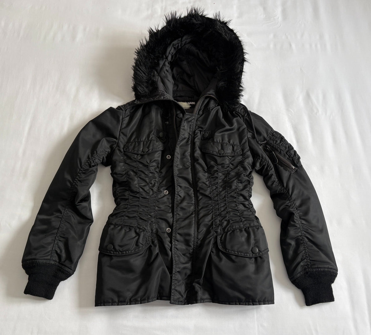JUNYA WATANABE Show Model Fur‑Collared Cotton Jacket
