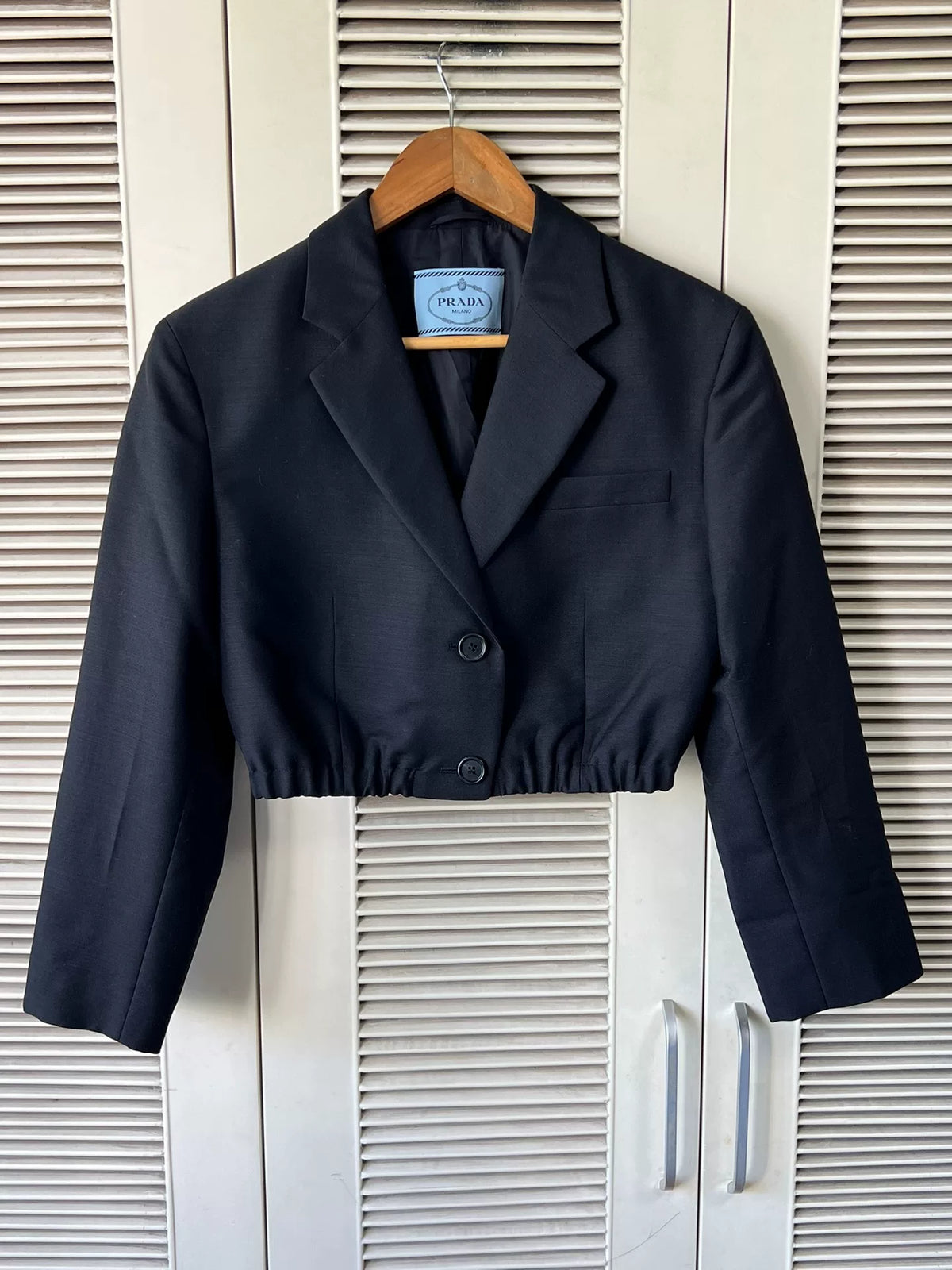 Prada Cropped Black Blazer
