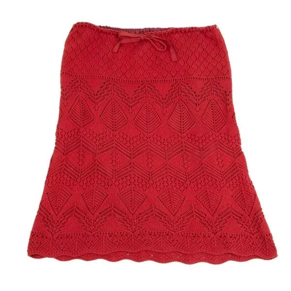 Jean Paul Gaultier Vintage Red Knit Skirt