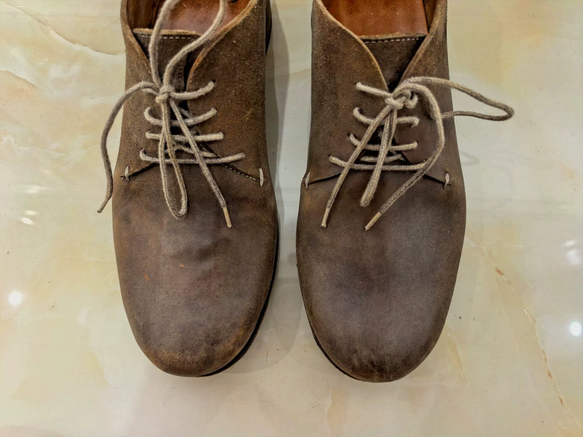 M.A+ One-Piece Upturned Toe Derby Leather Shoes