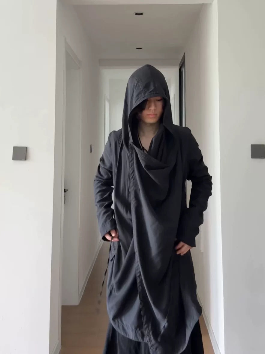 Julius AW10 Irregular Multi‑Way Cape‑Style Coat