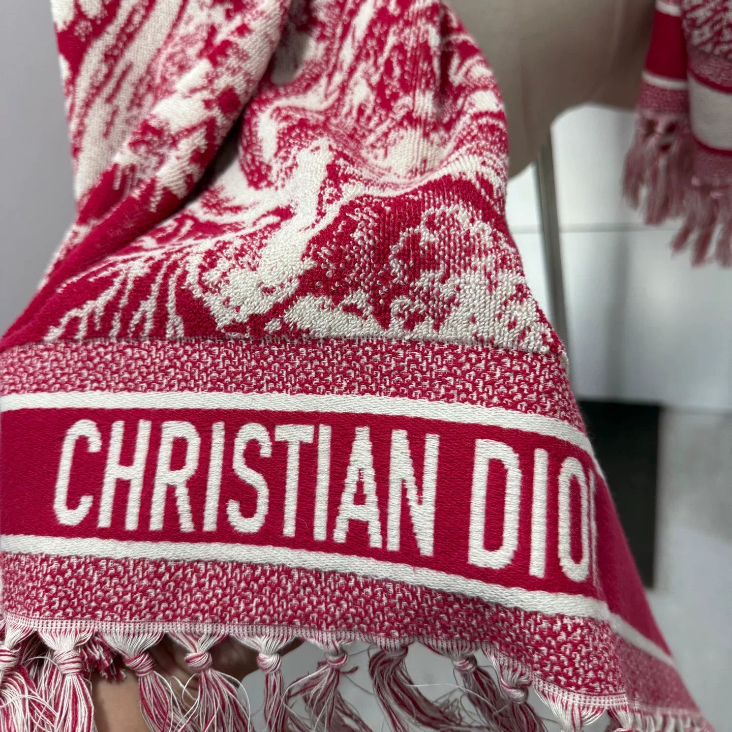Dior Reversible Zoo Print Terry Cape