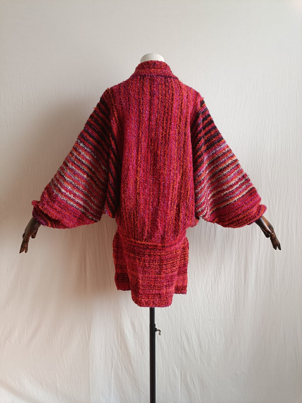 Issey Miyake 1970s Striped Knit Wool Wool Top