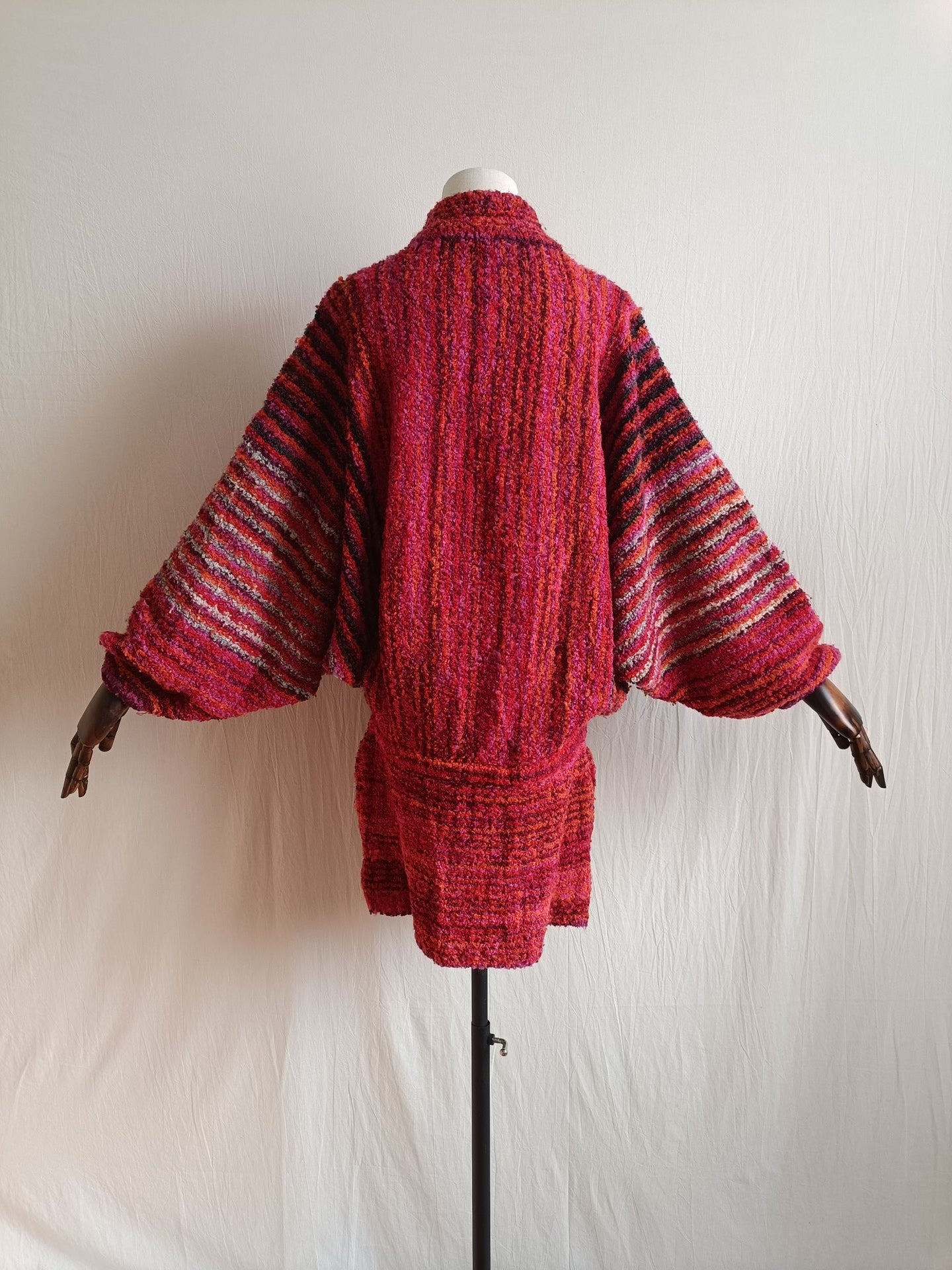 Issey Miyake 1970s Striped Knit Wool Wool Top