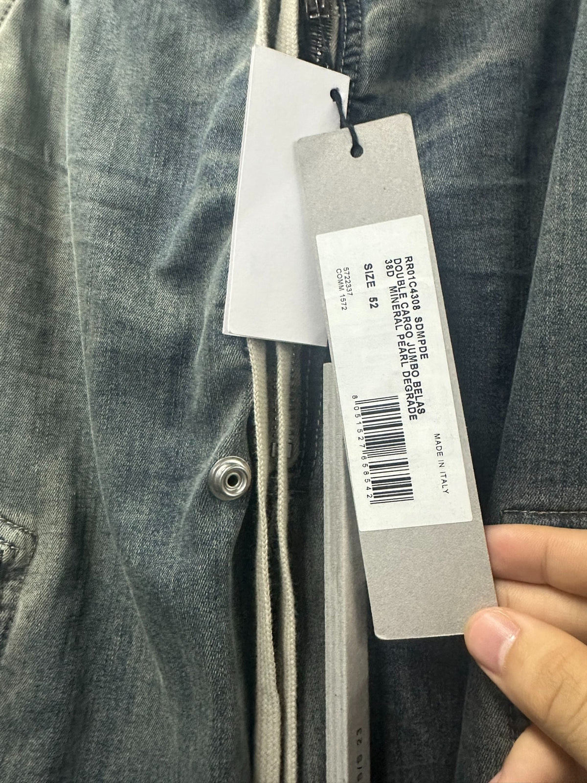 Rick Owens 23SS Bela cargo gradient jeans