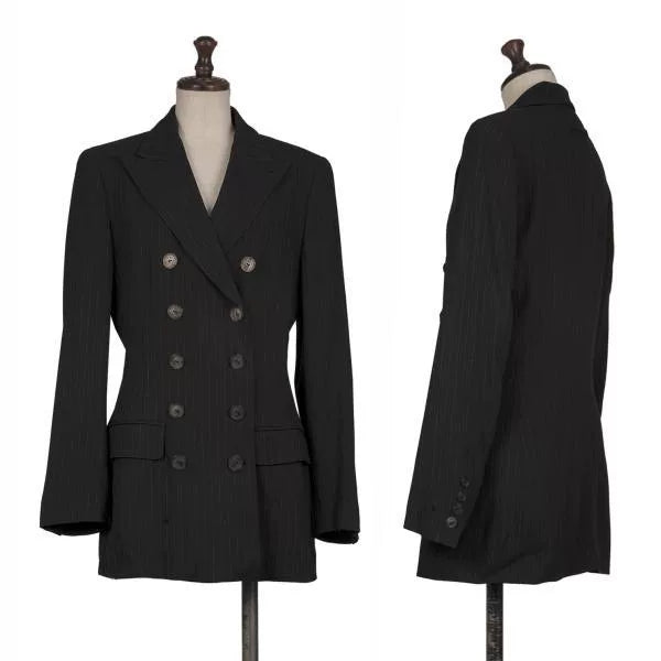 Jean Paul Gaultier Vintage Black Striped Double-Breasted Blazer
