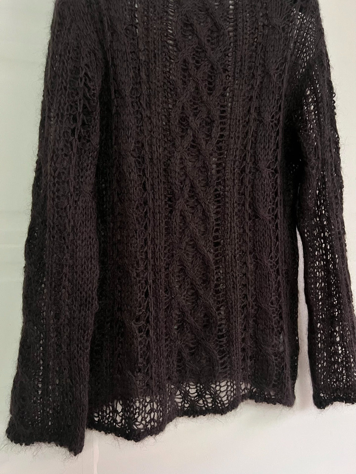 TAKAHIRO MIYASHITA TheSoloist 20AW Miyashita Takaaki designer mesh cut-out jacquard sweater