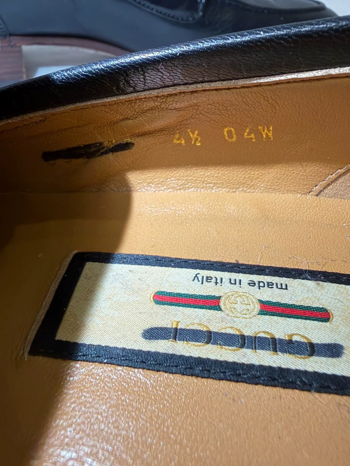 Gucci Black Horsebit Web Leather Loafers