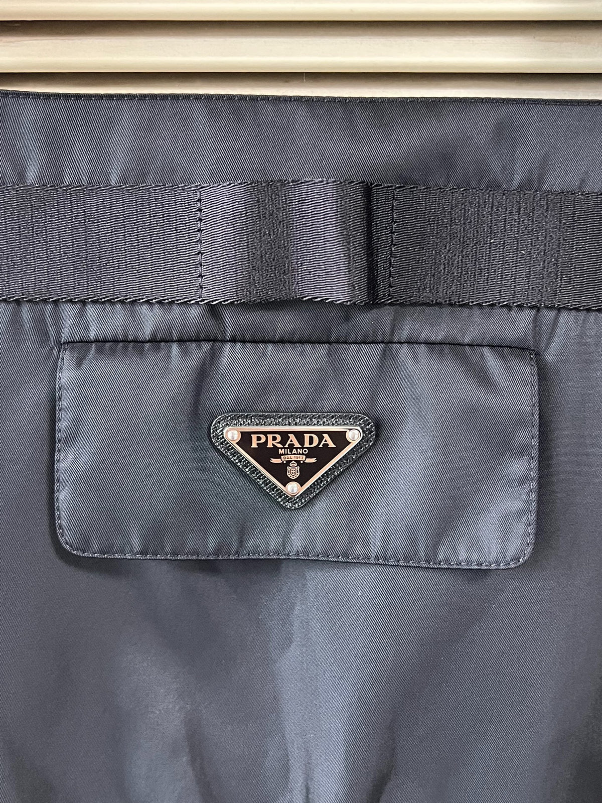 Prada Black Triangle Logo Nylon Overalls