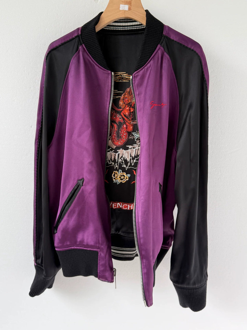 Givenchy Heavy Embroidery Varsity Reversible Jacket