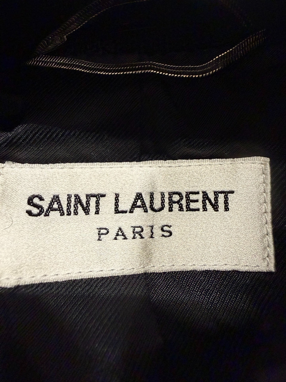 Saint Laurent FW14 Snowflake Grey Lambskin Baseball Jacket by Hedi Slimane