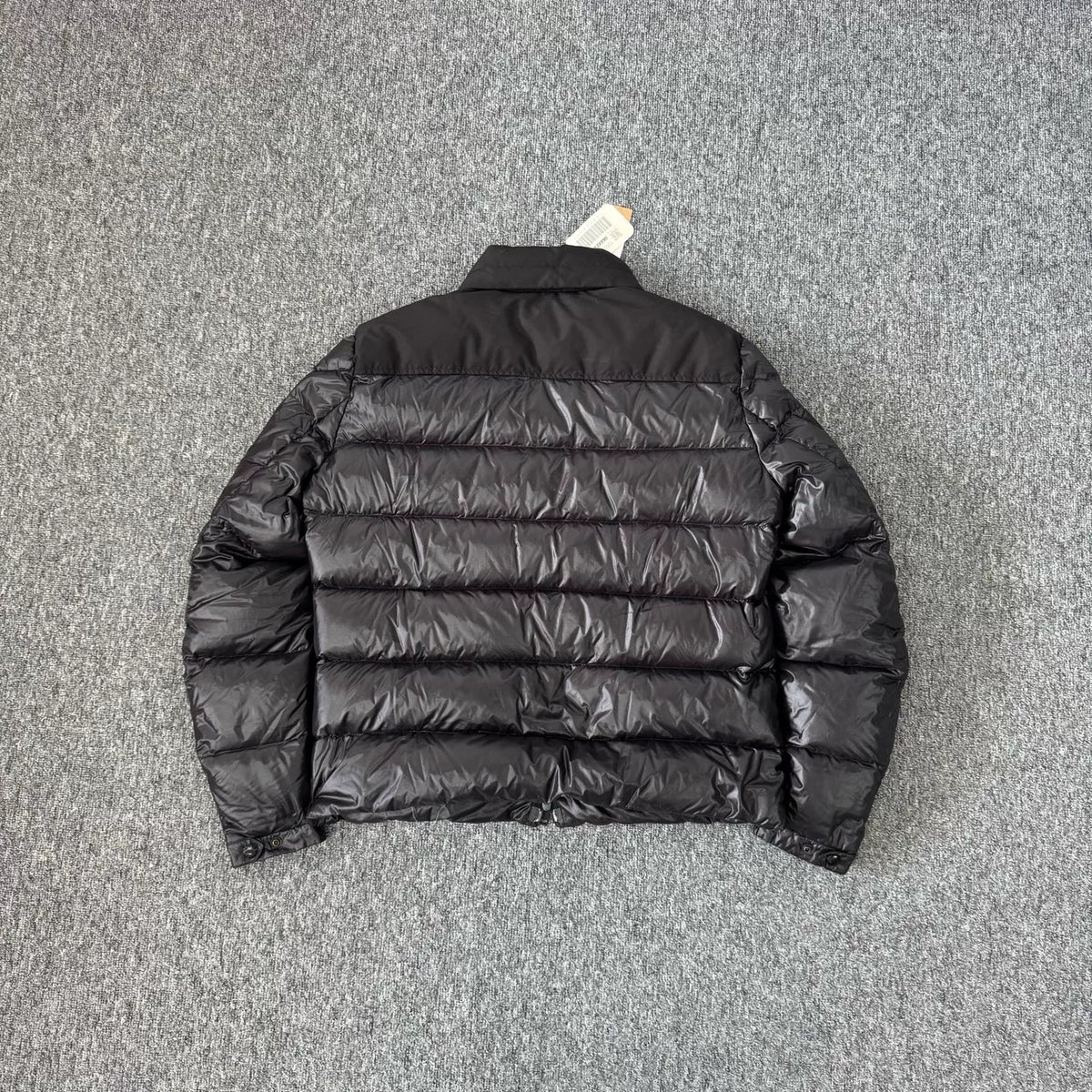 Moncler Bruel Logo Panel Stand Collar Down Jacket