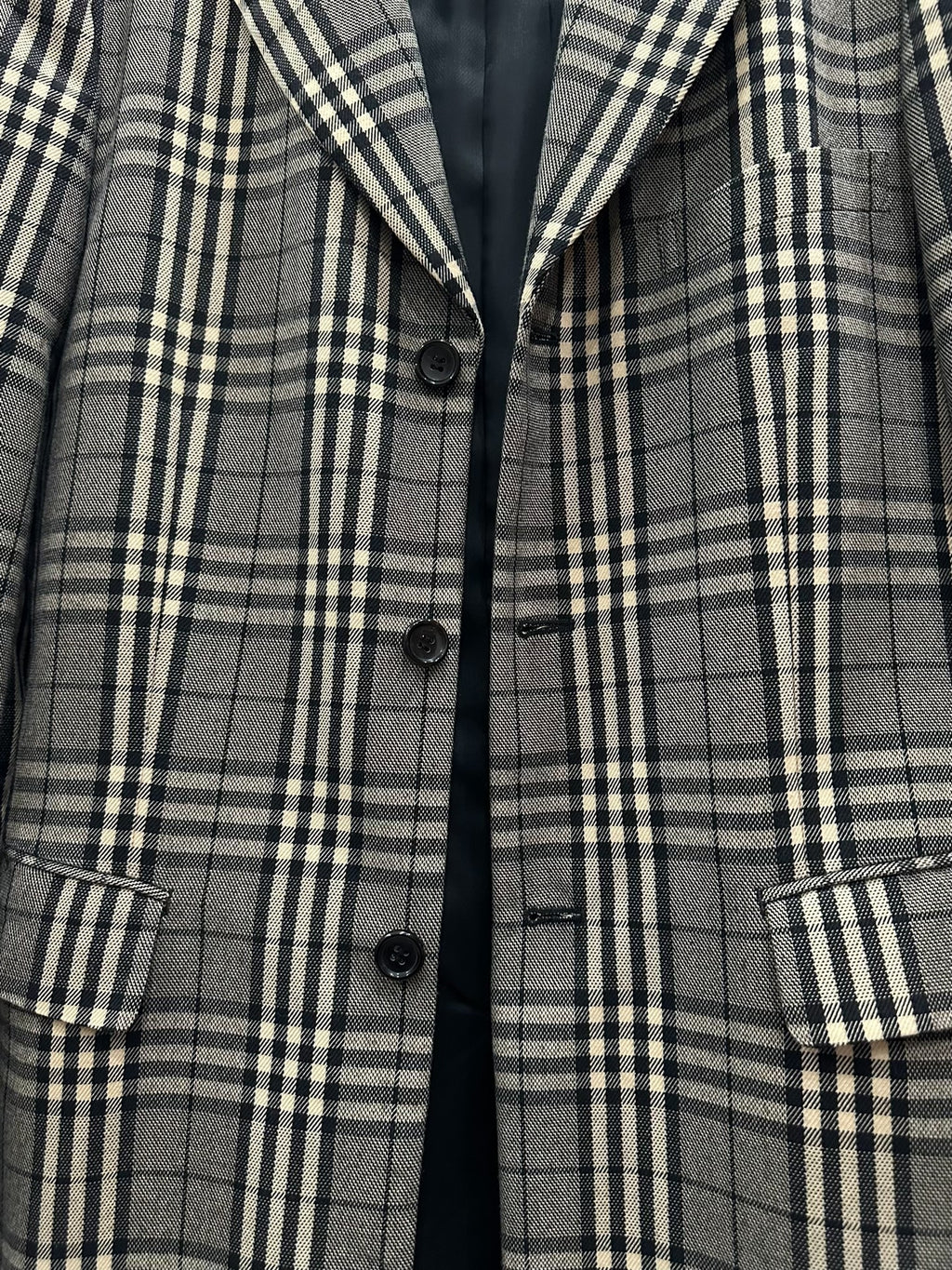 Comme des Garçons CDG 20AW Plaid Suit Silhouette Coat