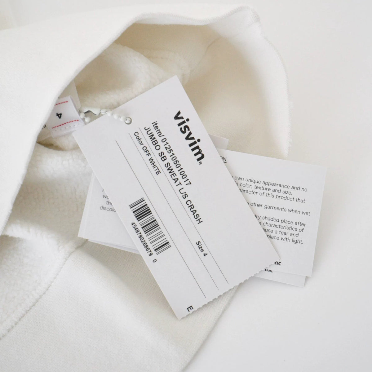 VISVIM JUMBO SB SWEAT L/S CRASH Destroyed Patch Sweater