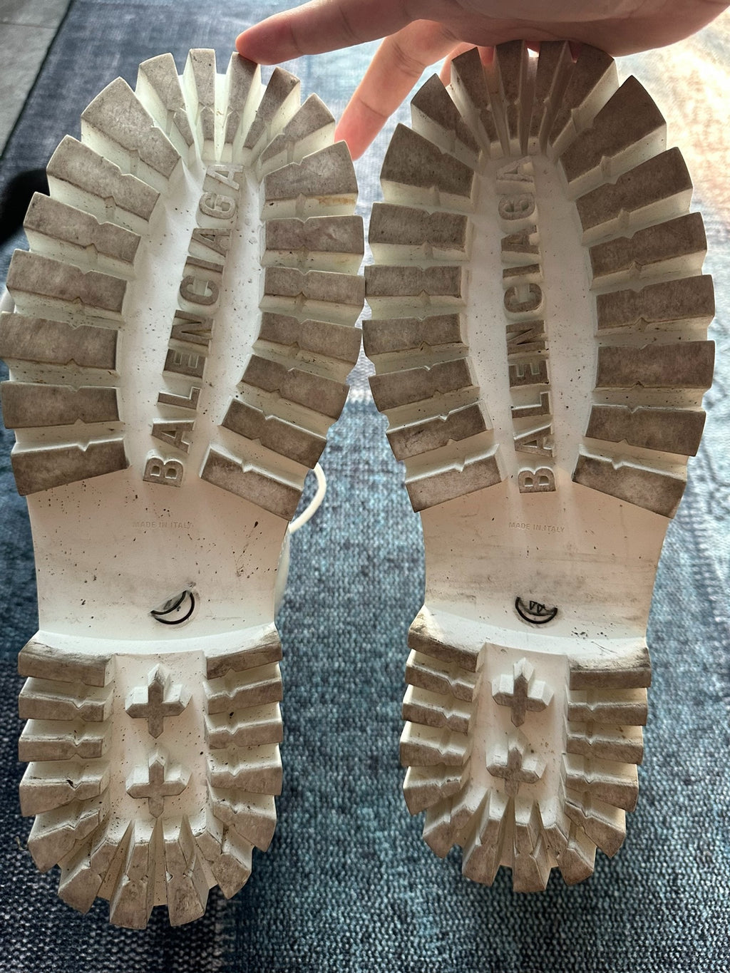Balenciaga Strike White Chunky Martin Boots