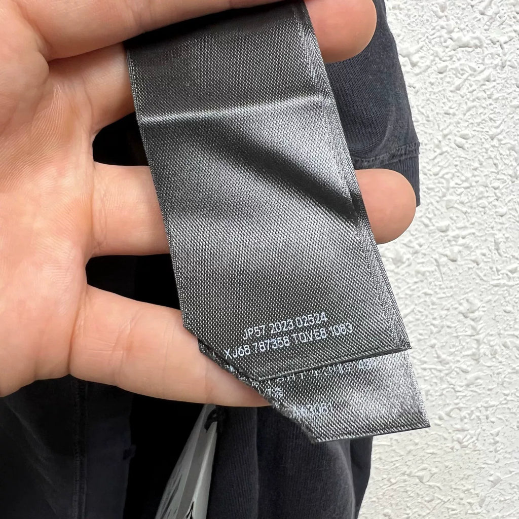 Balenciaga SS24 Black Water Wash Diamond Short Sleeve Top