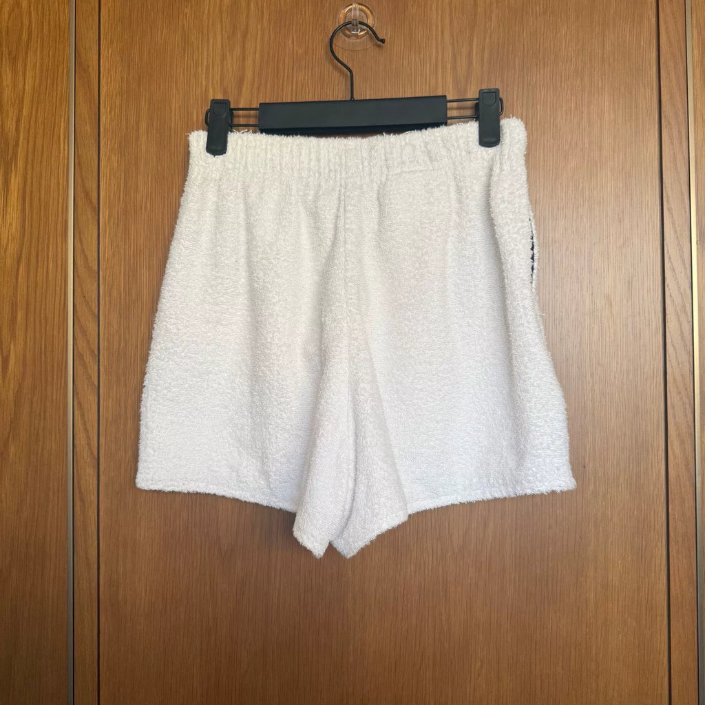 Prada Black Triangle Logo Terry Shorts