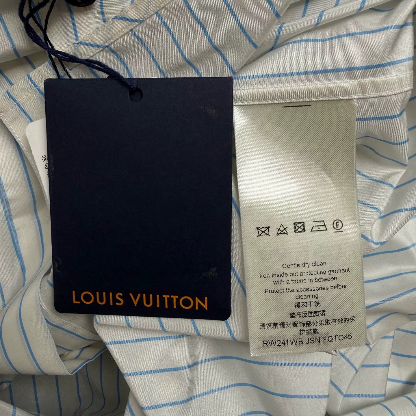Louis Vuitton Blue Striped Shirt