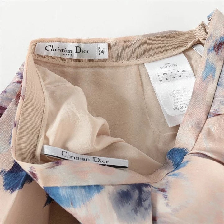 Dior Floral Silk Skirt