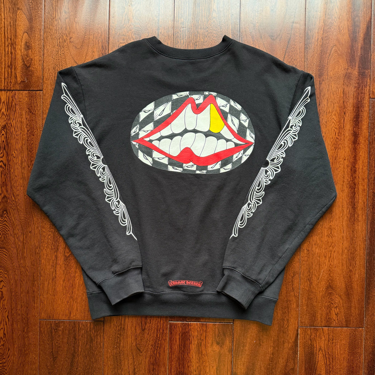 Chrome Hearts Croco Heart Black Matty Boy Collaboration Floral  Sweatshirt