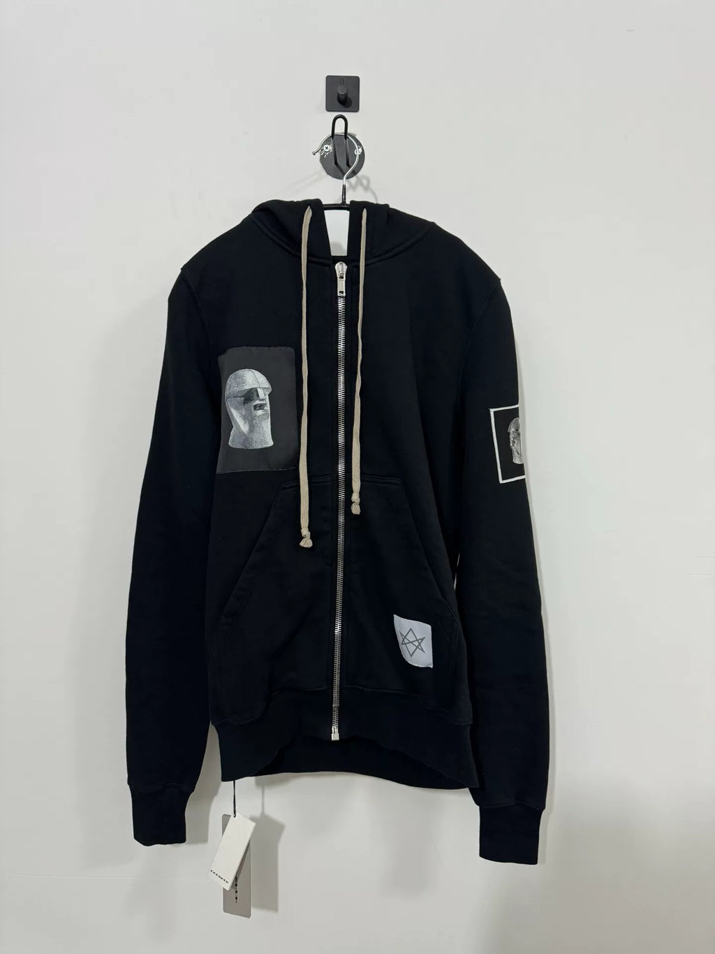 Rick Owens Drkshdw 18SS Jason Black Zip Hooded Hoodie Jacket