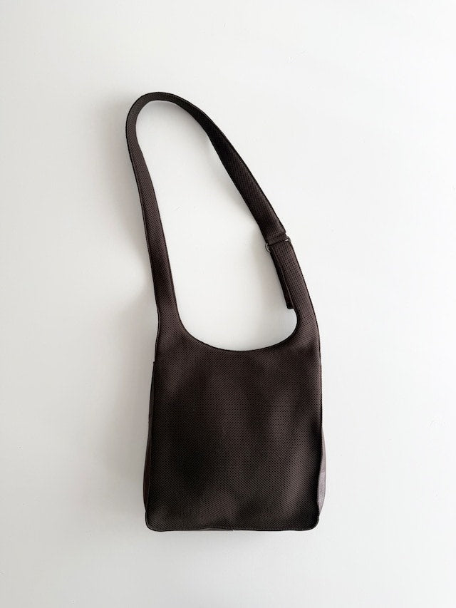 Miu Miu AW99 Brown Mesh Leather Crossbody Bag