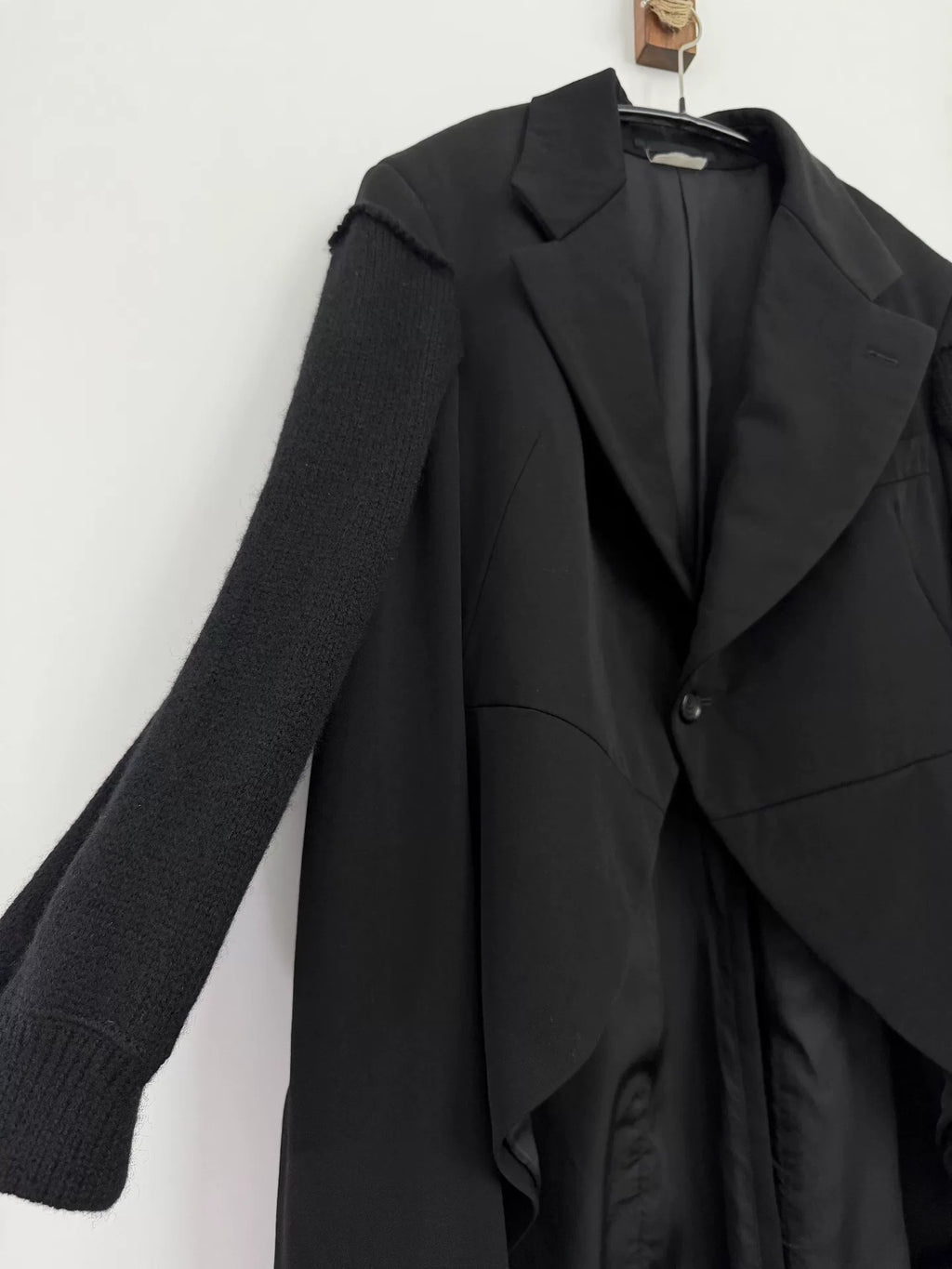 Comme Des Garçons AW14 Deconstructed Double-Layer Sleeve Wool Suit Jacket
