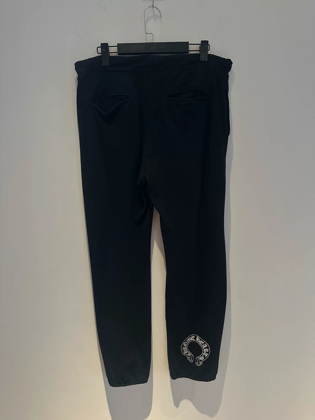 Chrome Hearts Black Classic T‑Bar Horseshoe Logo Pants