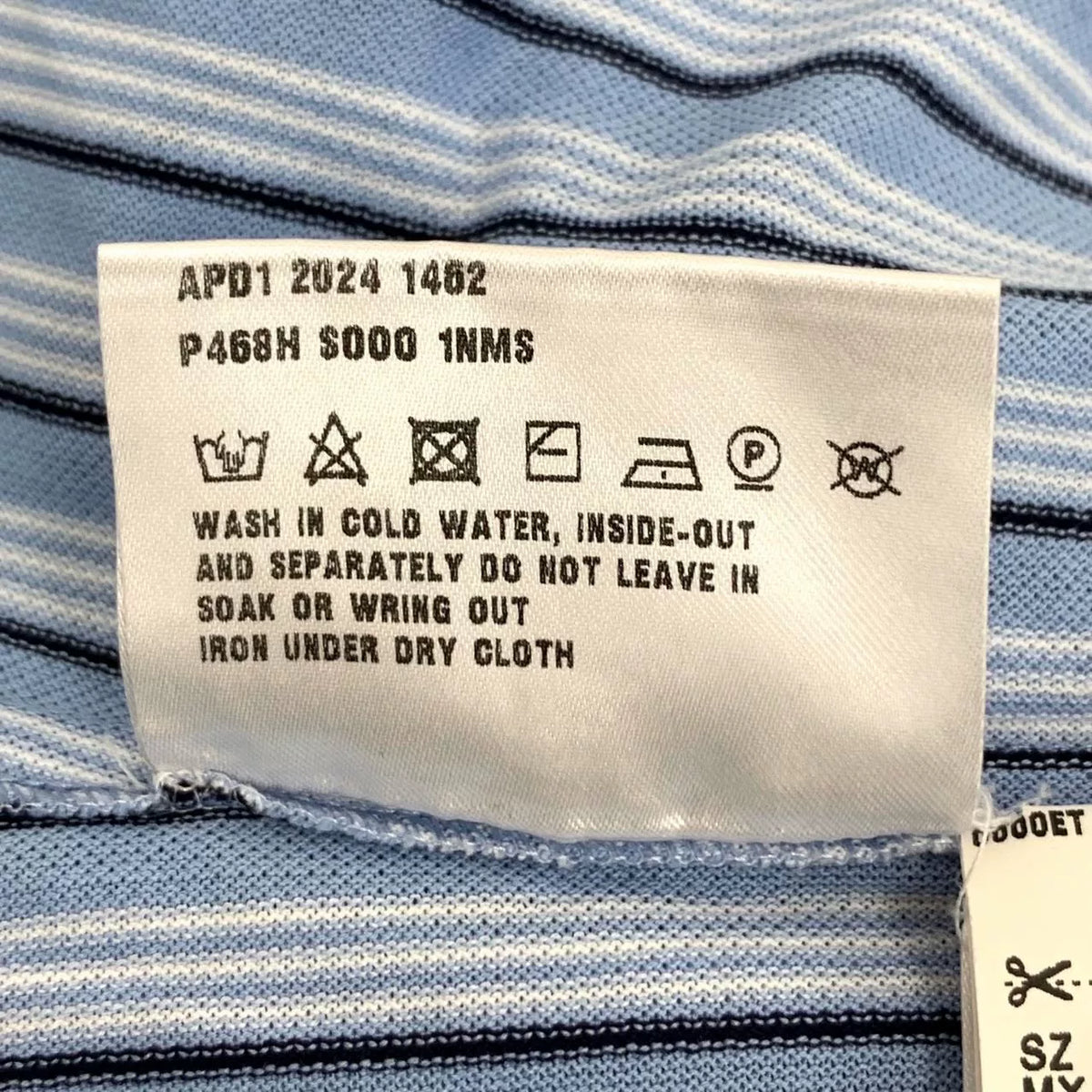 Prada Blue Vertical Stripe Collared Single-Breast Cotton Long-Sleeve Shirt
