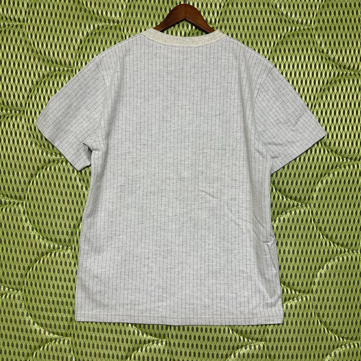 Dior Vintage Vertical Stripe Wool-Cotton Atelier Short Sleeve T-Shirt