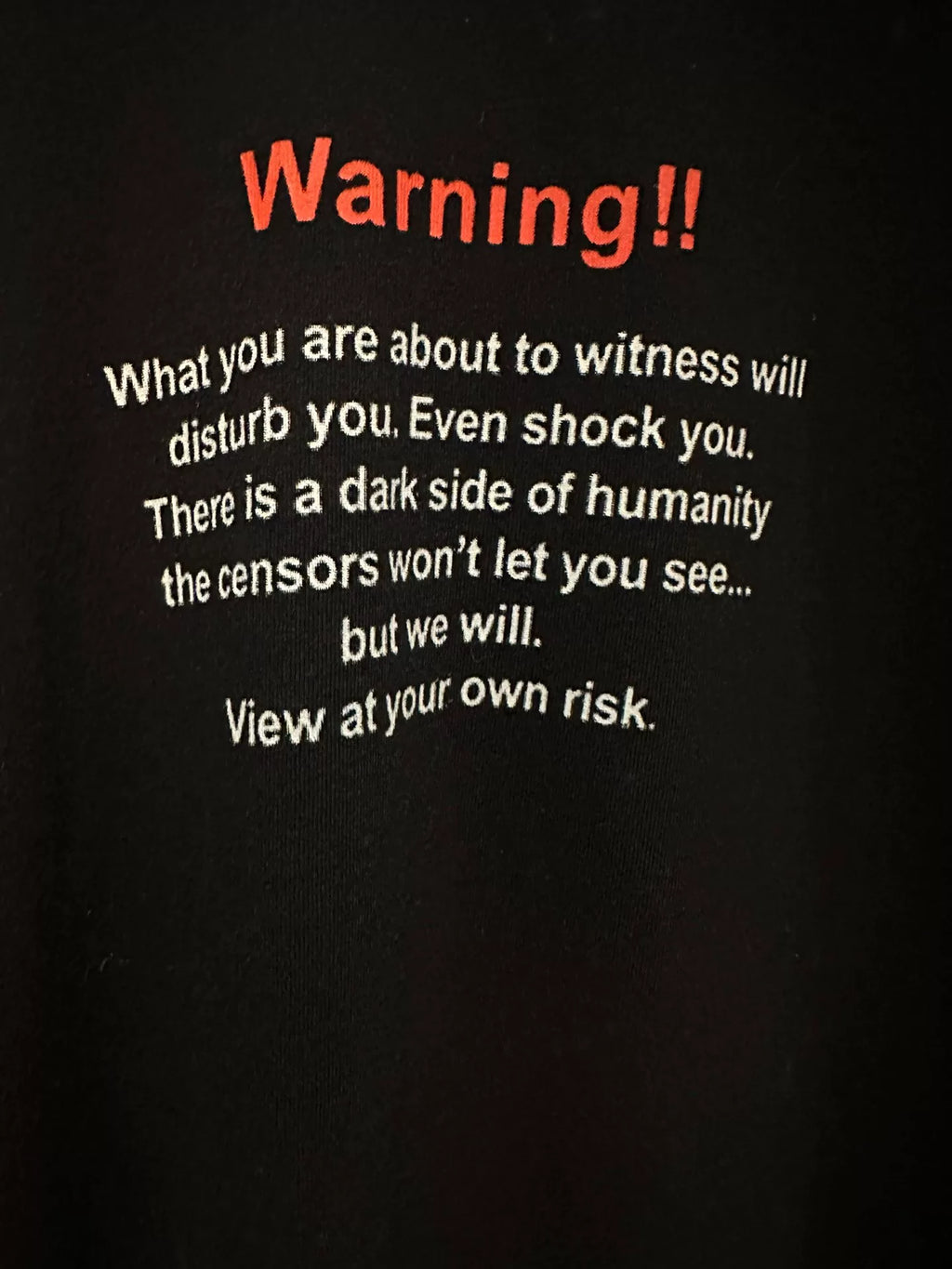 Vetements Warning short-sleeve tee, Dark Web 19AW
