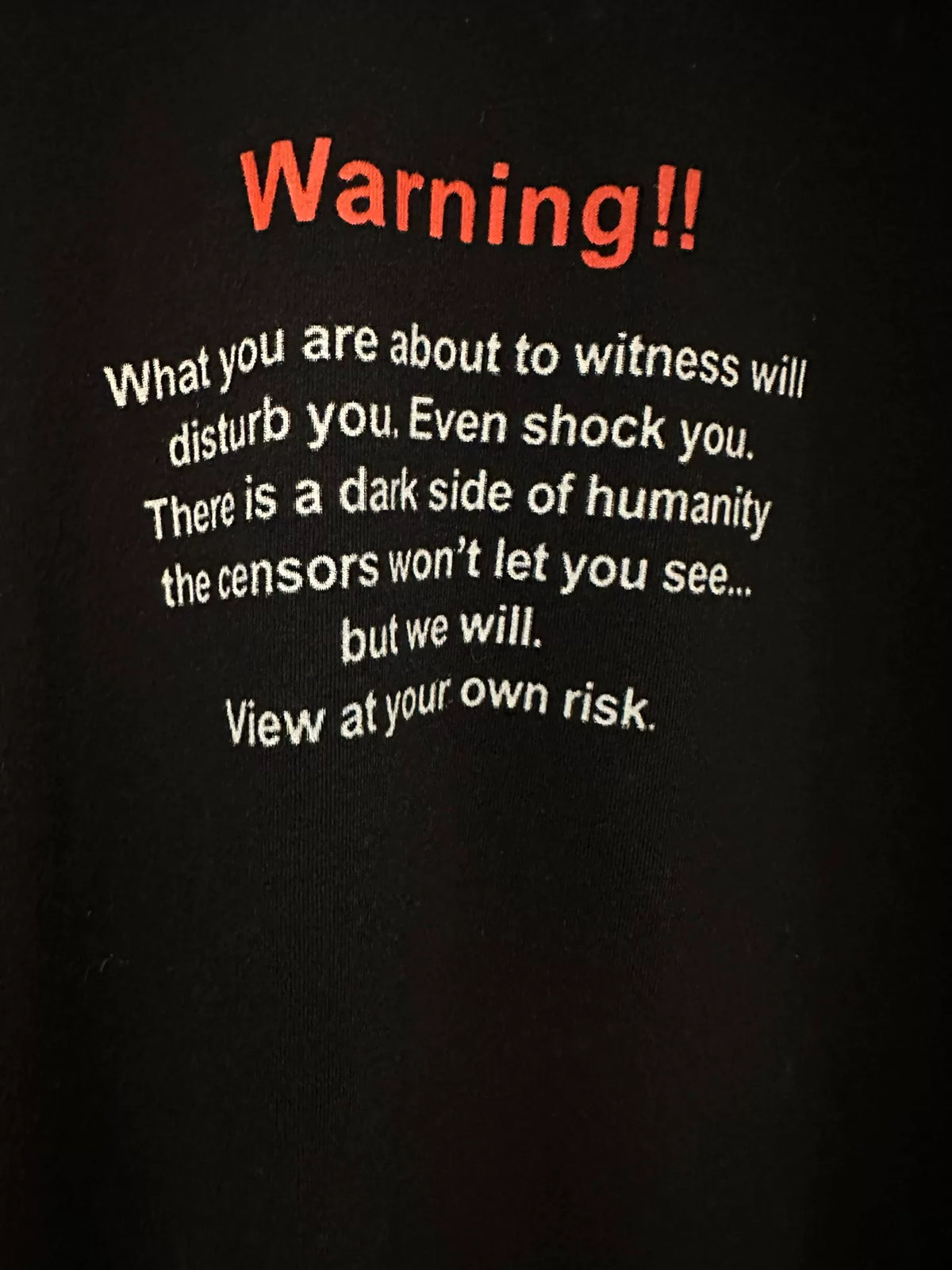 Vetements Warning short-sleeve tee, Dark Web 19AW