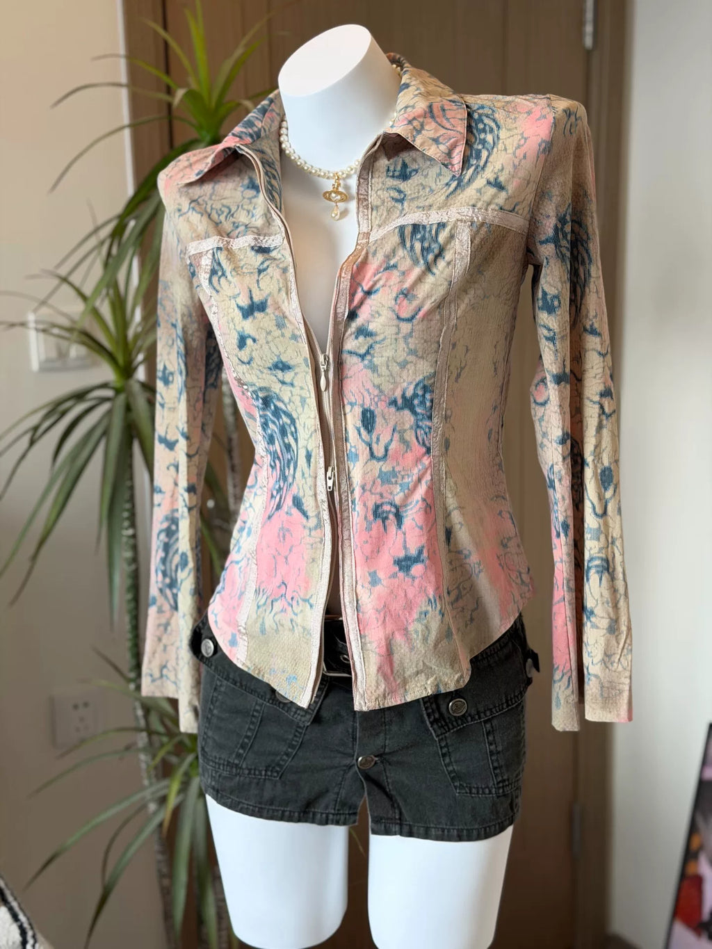 jean paul gaultier JPG Gaultier vintage long sleeve printed top