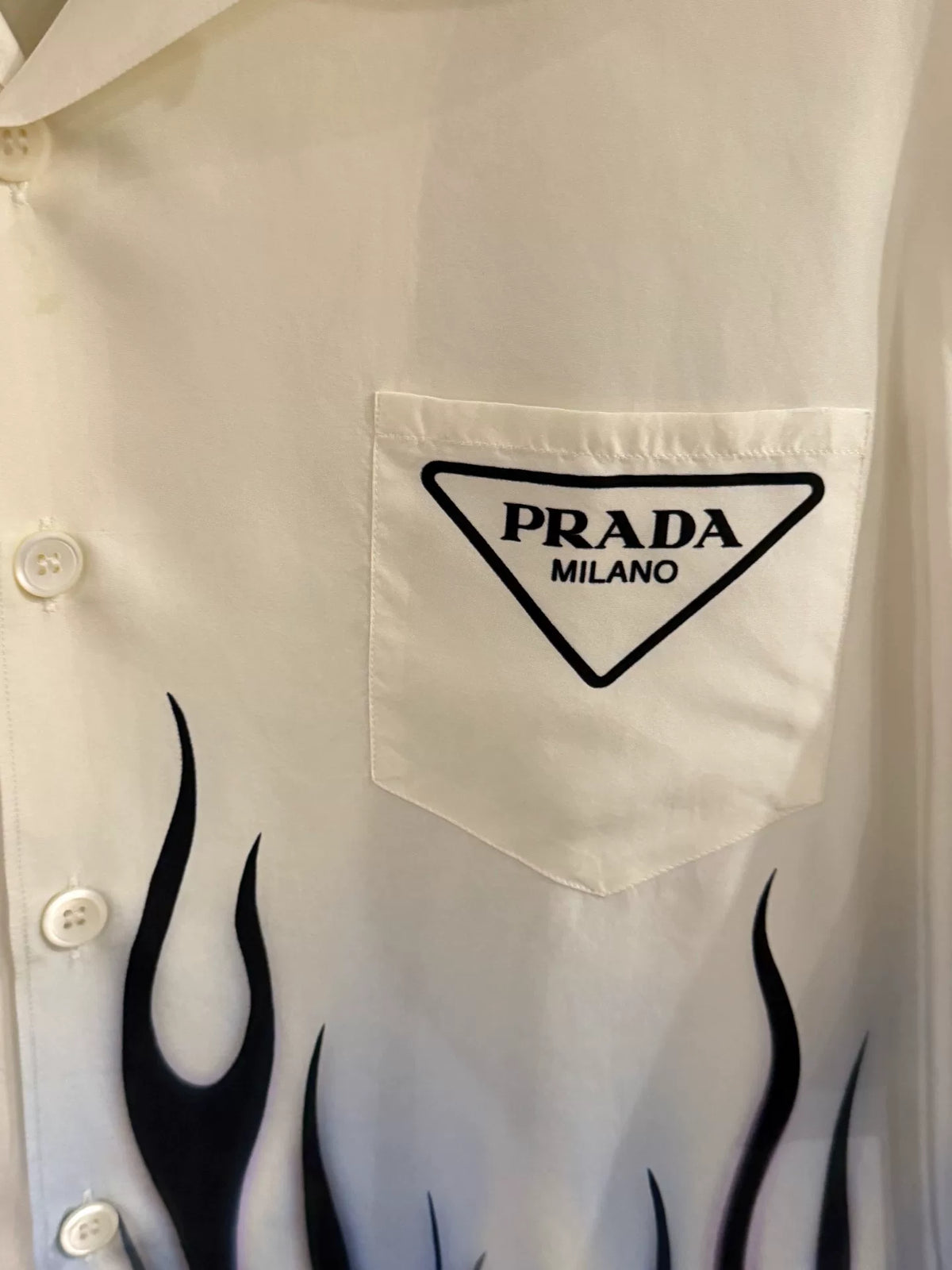 Prada Silk Flame Shirt