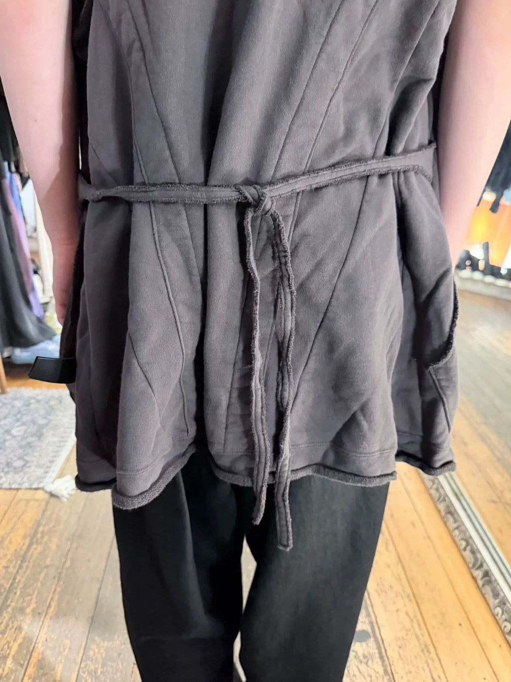 Julius FW10 Goth Ik Grey Zip-Up Cotton Vest