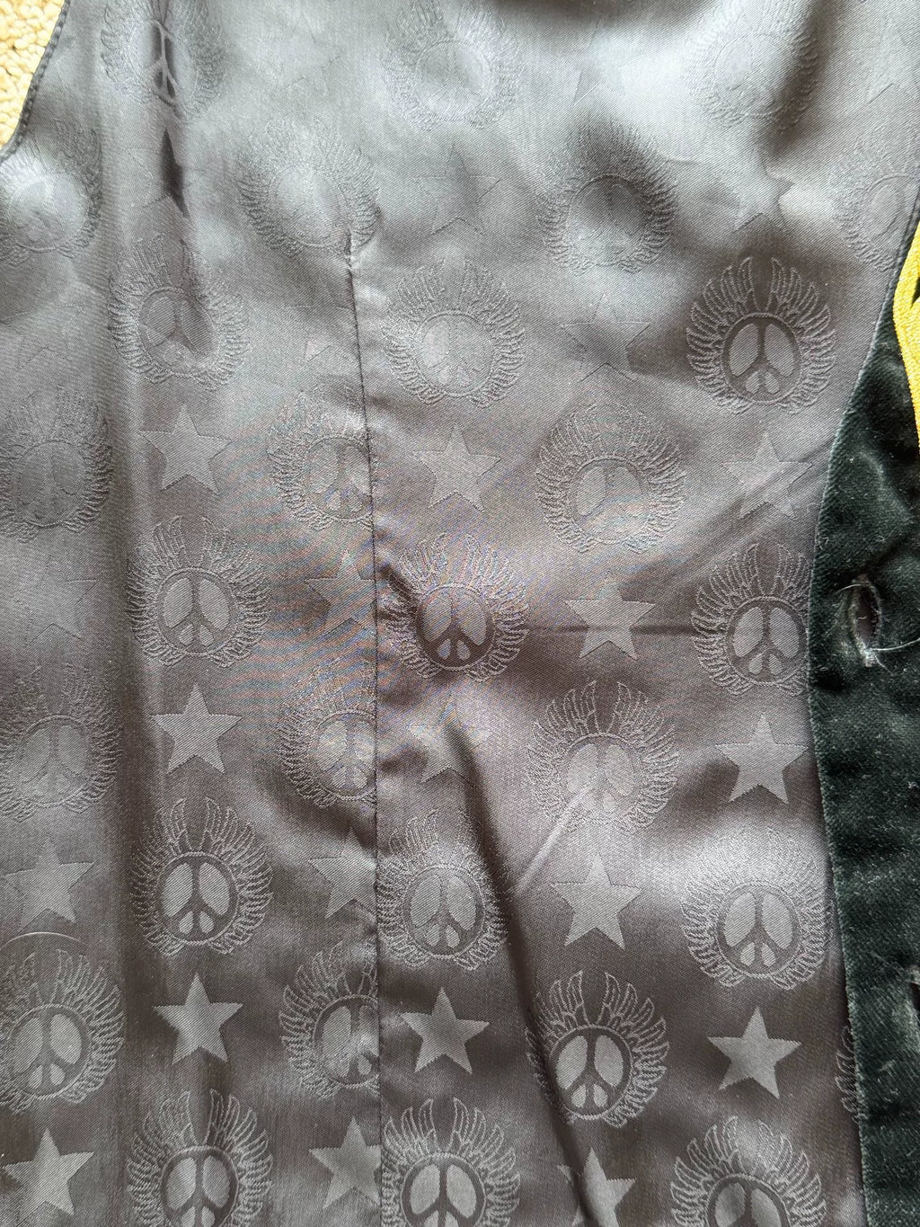 Phenomenon 2010 Black Velvet Vest Gold Braid Trim