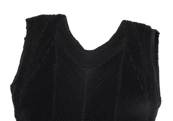 Issey Miyake Vintage Black Pleated Top