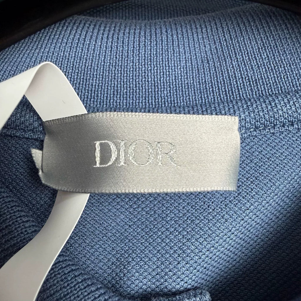 Dior CD Embroidered Single-Breasted Short Sleeve Lapel Shirt