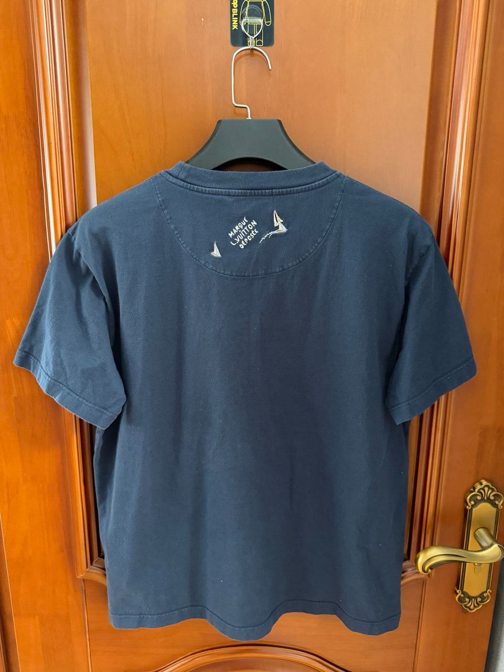 Louis Vuitton Origami Crane Embroidered Full Print Short Sleeve Top