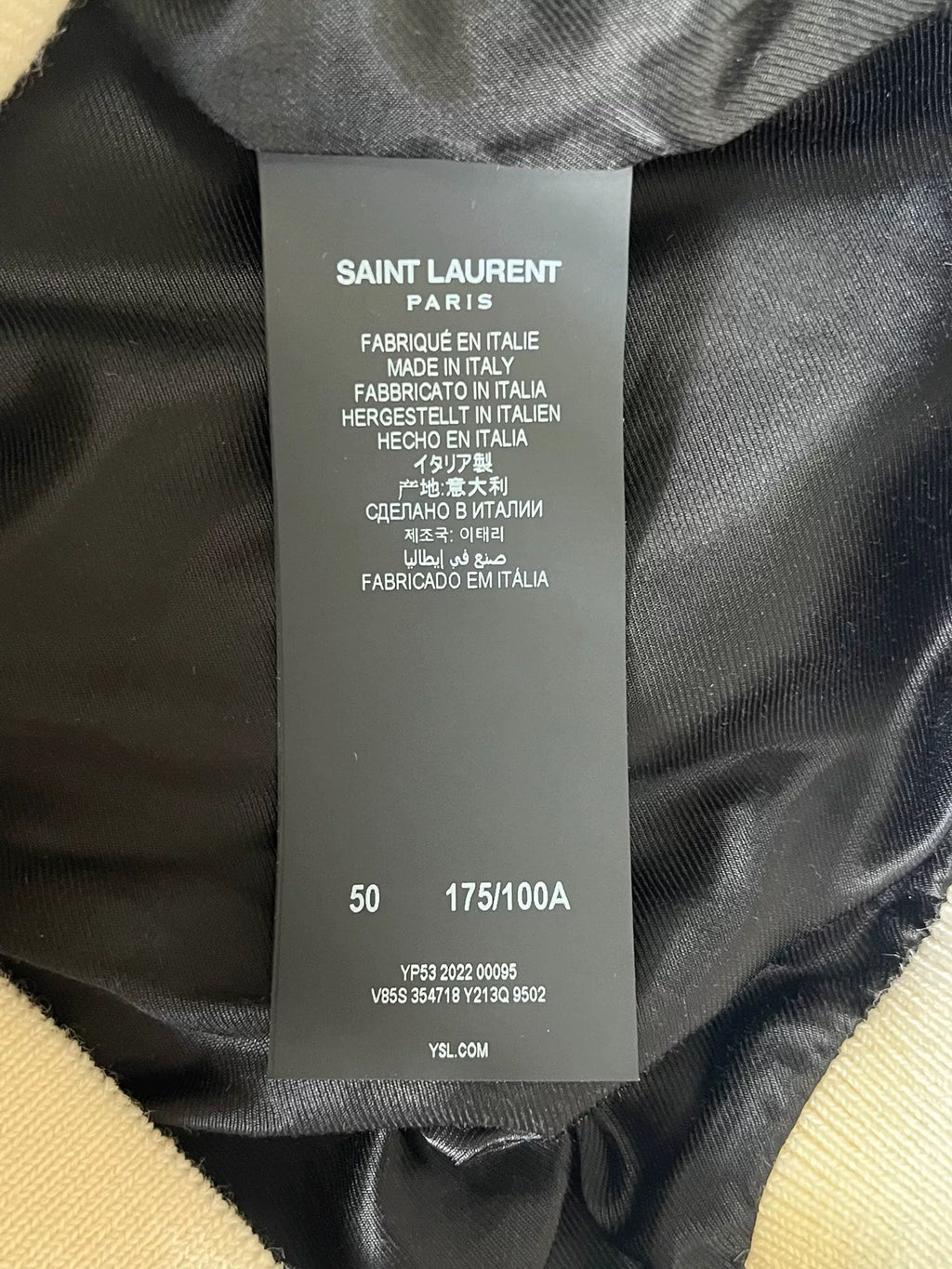 Saint Laurent Varsity Teddy Wool Jacket