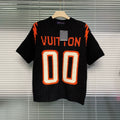 Louis Vuitton Short Sleeve Orange Logo Wool Knit Sweater