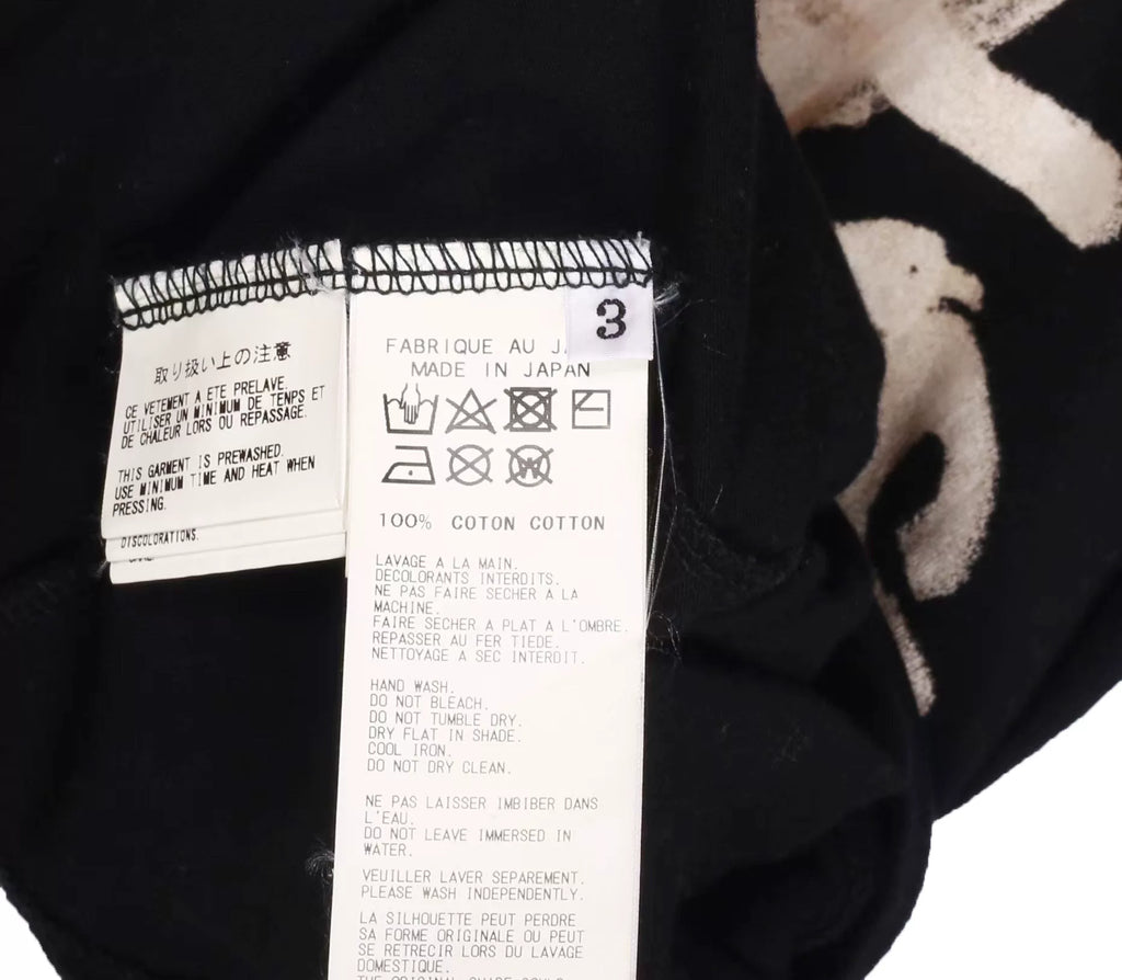 Yohji Yamamoto Pour Homme 18SS Crew Neck Long Cotton T-Shirt