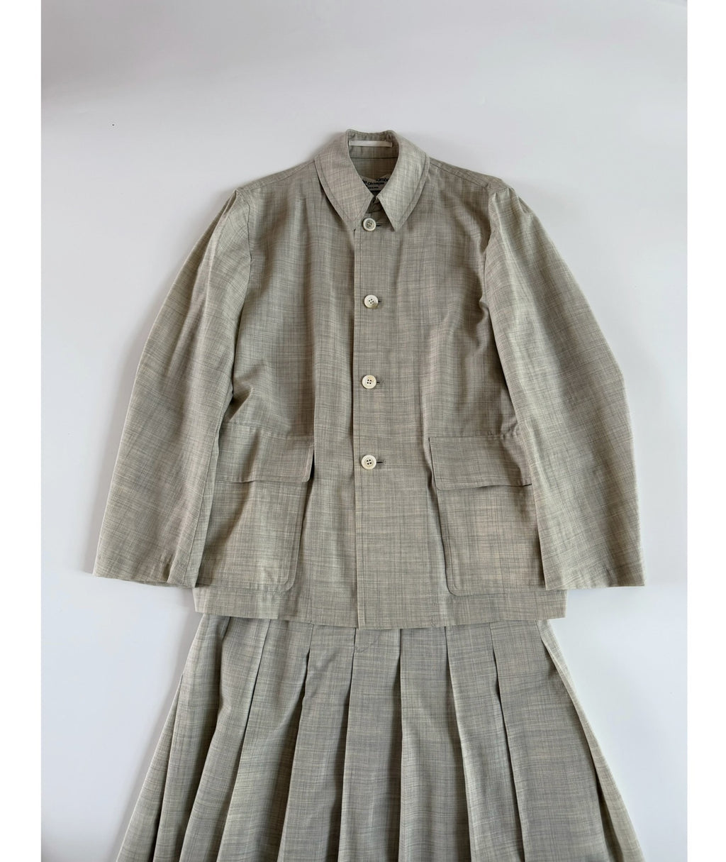 Comme Des Garcons Two-Piece 1997 Robe Wool Midi Skirt