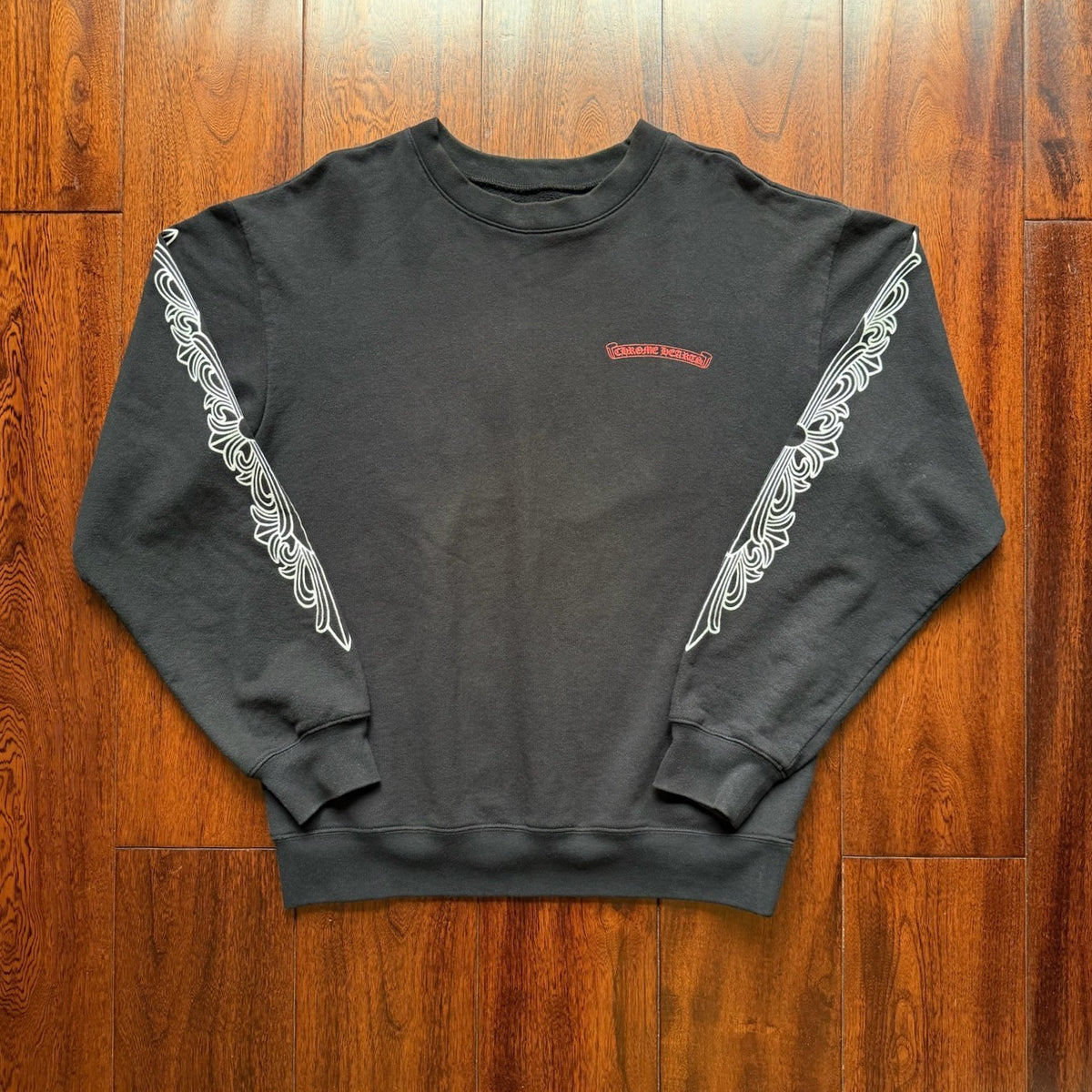 Chrome Hearts Croco Heart Black Matty Boy Collaboration Floral  Sweatshirt