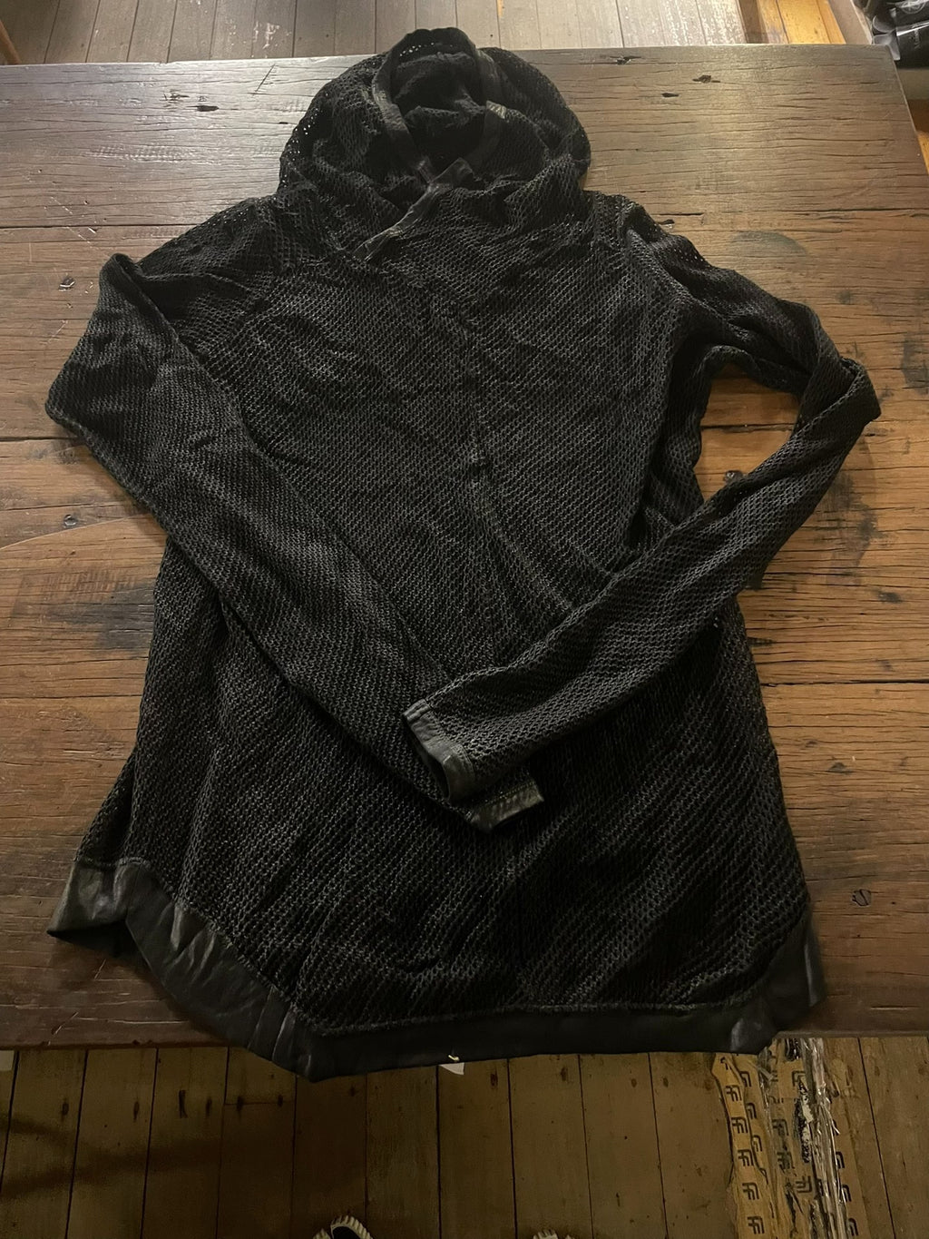 Julius SS15 Black Prism Cotton Sweater