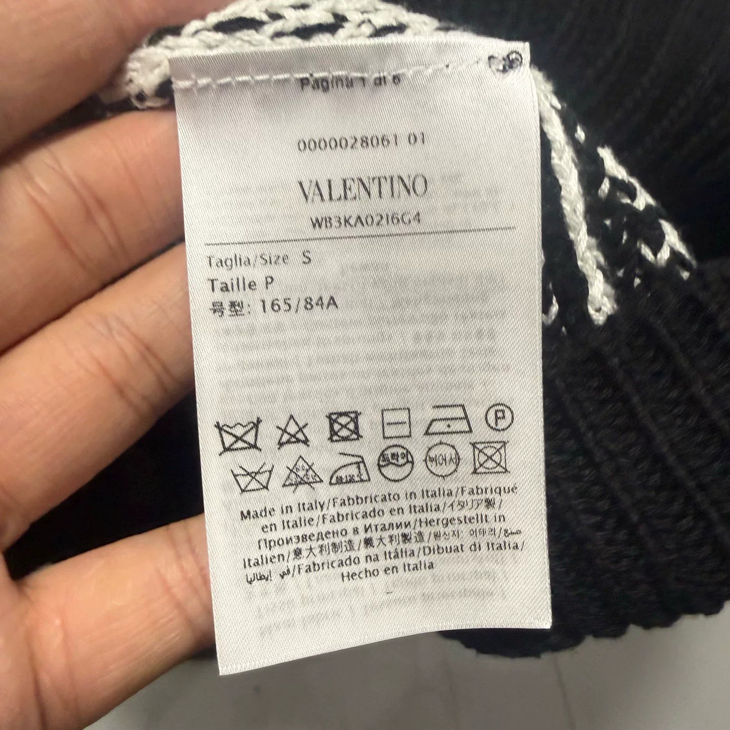 Valentino V-Neck All-Over Print Cardigan