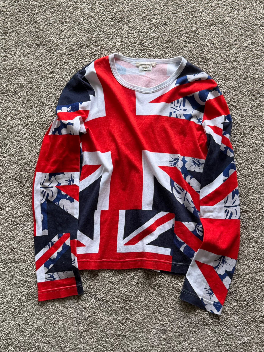 Comme des Garçons Homme Plus SS06 Flag Print Long-Sleeve Top